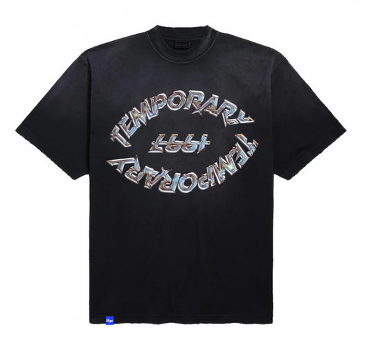 TEMPORARY Graphic T-Shirt – Black